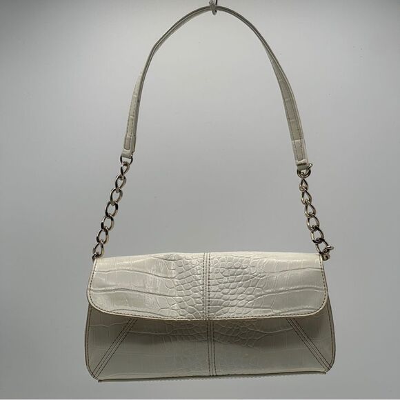 Liz Claiborne Faux Leather Crocodile Evening Bag Purse - Picture 1 of 16